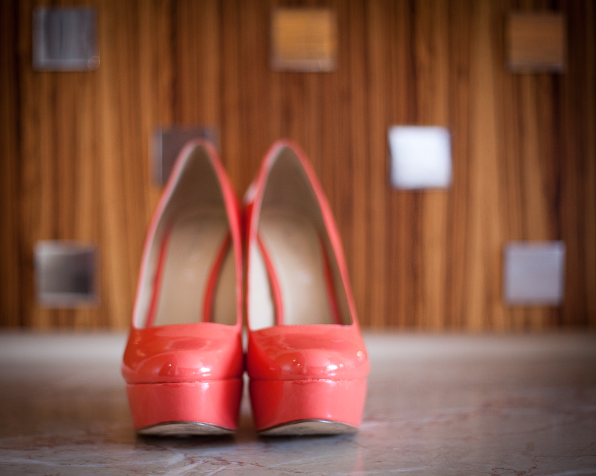 peach wedding shoes